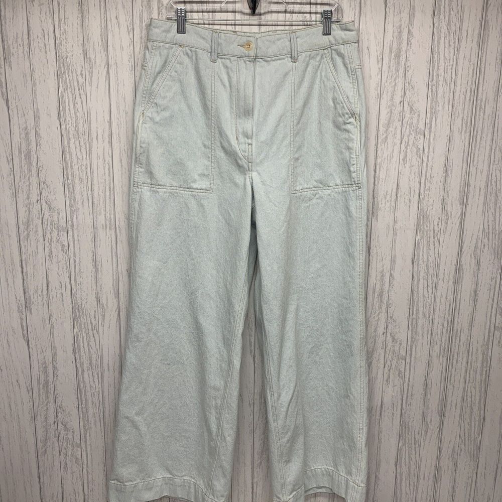 Womens Size 42 US 12 Lemaire Light Wash Wide Leg Jeans EUC
